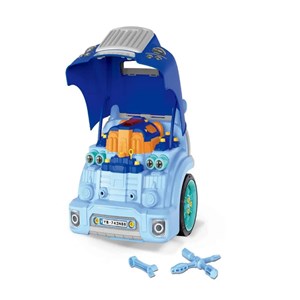 اسباب بازی موتور خودرو Motor Car Engine مدل کاپوت ماشین پلیس Repair Truck Police Set _اسباب بازی ماشین